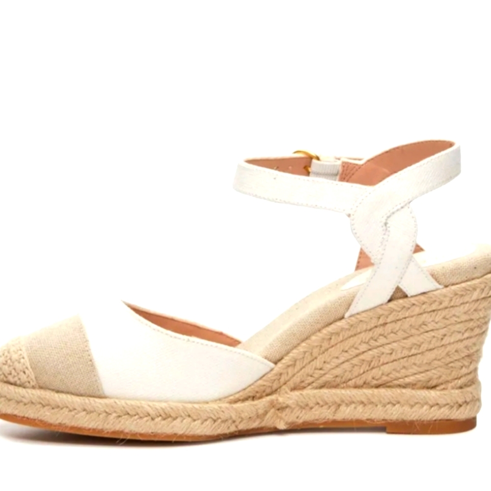 Cole Haan Wedges Size 8.5  Cloudfeel Low Heels Neutral White Taupe NWOT - Picture 8 of 9